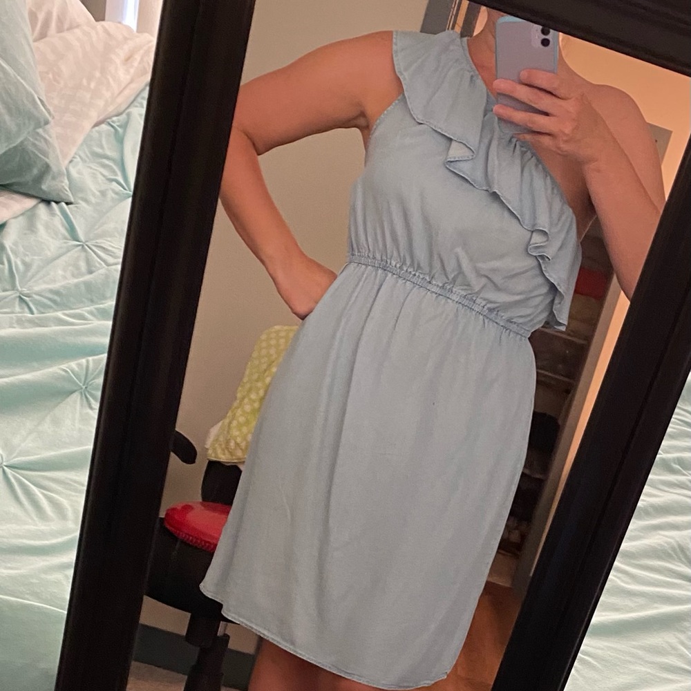Old Navy ruffle 1 shoulder dress Large Tall